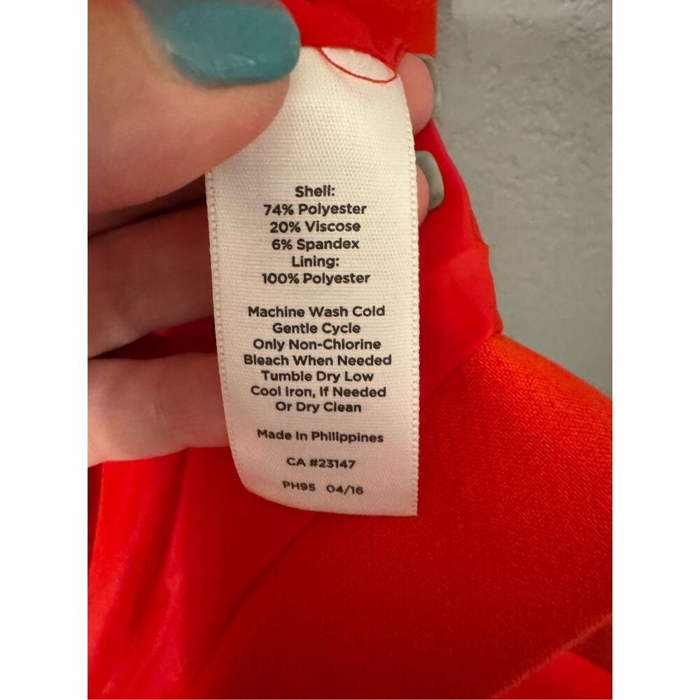 Talbots Open Front Draped Lapel Red Blazer Jacket Size 14 - Picture 4 of 5
